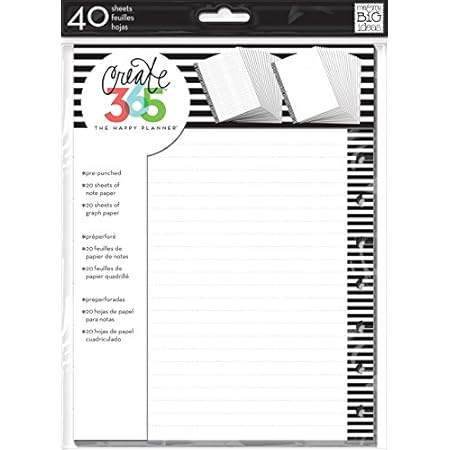 me & my BIG ideas Graph Paper, Black Stripes Planner me & my BIG ideas Graph Paper, Black Stripes Planner