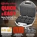 SugarWhisk Square Waffle Maker, 2 x 4