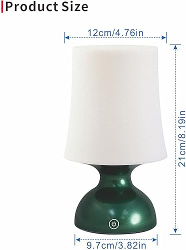 Miniatura 4 de Lámpara LED verde y blanca, lámpara de mesa de estilo nórdico, lámpara de escritorio minimalista, lámpara de mesa con batería, lámpara de mesa