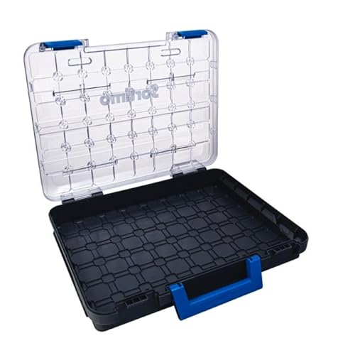 Sortimo T-BOXX 320 – Leere Sortierbox für individuelle Bestückung – Transparenter Deckel für schnellen Überblick – Leicht, robust & stapelbar – Kompatibel mit Insetboxen & Fahrzeugeinrichtung