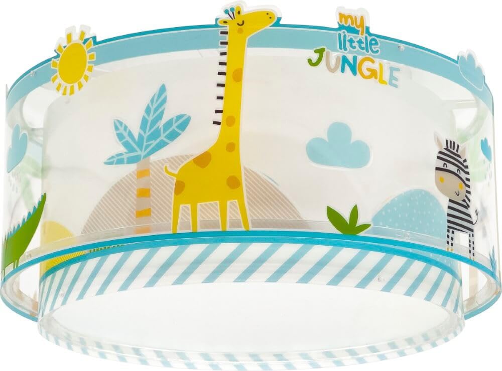 Dalber Lámpara plafón de techo infantil My Little Jungle Animales Jugla, plafones infantiles, 76116, E27