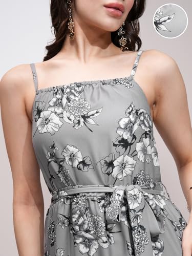Image of Tokyo Talkies Women's Sleeveless Stright Neck Printed Dresses | Stylish Dresses | Casual Dresses