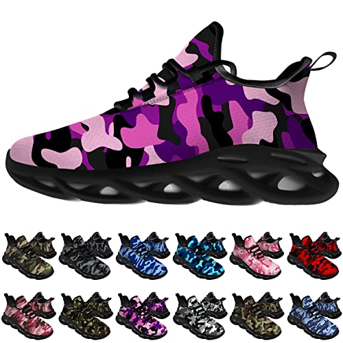 Ciadoon American Flag Shoes for Men Women Running Lightweight Sport Walking Tennis Sneakers 4th of July Shoes Gifts for Him Her