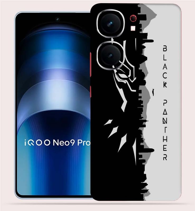 OggyBaba Black Panther Iqoo neo 9 Pro Mobile Back Skin Rear Screen Guard Protector Film Wrap (Coverage - Back+Camera+Sides)