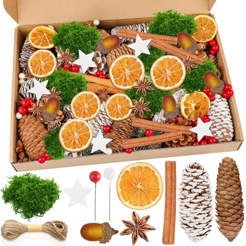 GMUFTIR Weihnachtskranz Deko, 117 Stücks Adventskranz Deko,...