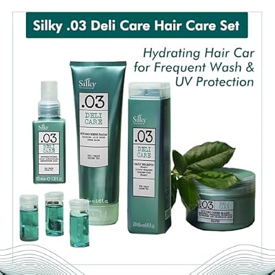 .03 Deli Hair Care Set for All Hairs - 4-In-1 Kit with Hair Growth Oil, Hydrating Hair Balm & Shampoo for Stronger Strands - Hair Serum Boosts Shine & Smoothness After Every Wash