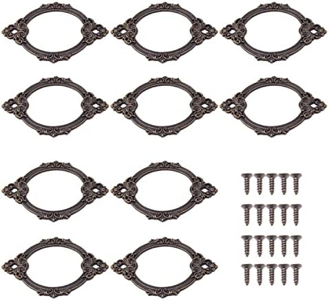 50 Porte-étiquettes Métalliques Pour Cadres De Tiroirs De Meubles Avec Vis Bronze 60 X 17 Mm 95465130