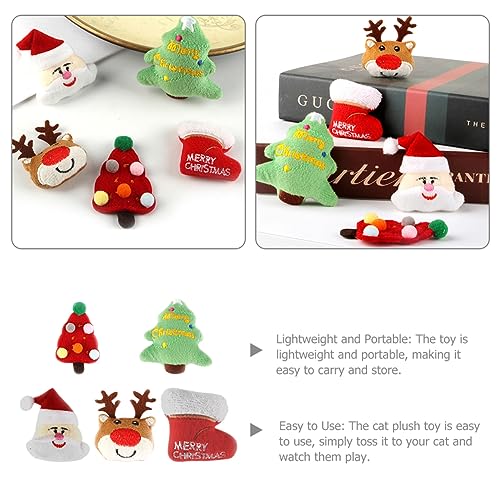 Beavorty 5 Unidades Brinquedo De Pelúcia Para Gatos De Natal Para Animais De Estimação Elk Árvore De