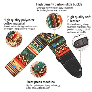 Sangle Guitare Accessoires Guitare design Réglable Folk Transfert Chaleur Polyester Coton Impression personnalité Rétro… - Les Beatles, Paul McCartney, John Lennon, RIngo Starr, George Harrison Sangle Guitare Accessoires Guitare design Réglable Folk Transfert Chaleur Polyester Coton Impression personnalité Rétro… – Image 2