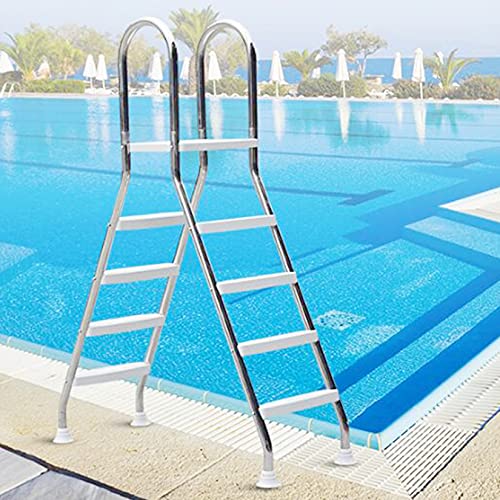 Escalera para piscina de acero inoxidable 4 peldaños 73 in miniatura 6