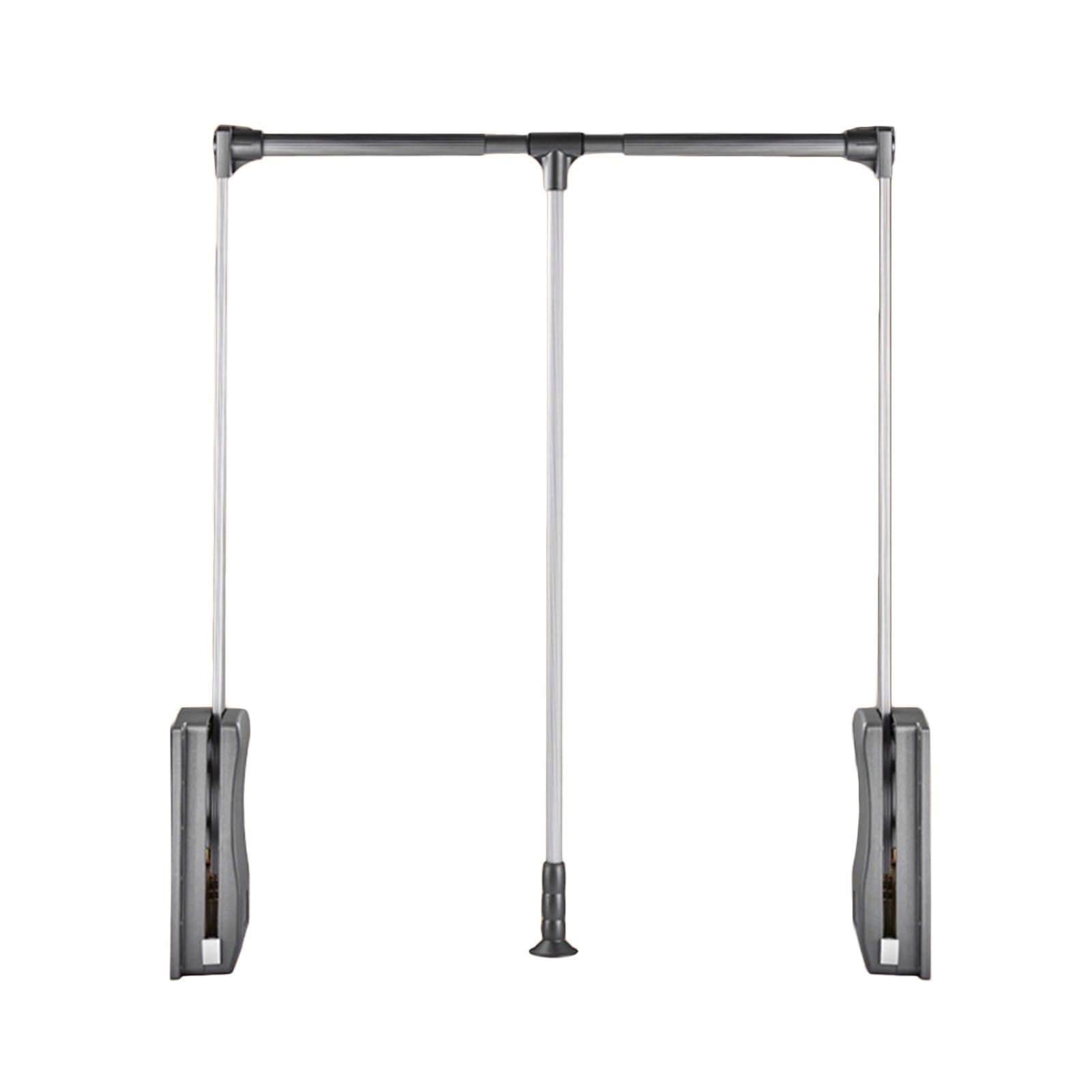 HTTGDGDH Adjustable Pull Down Closet Rod Organizer, Pneumatic Lift Rail For Hanging Clothes, 670-1220Mm, Load-Bearing 20Kg, Space-Saving Wardrobe Accessory,Grey-900-1220mm