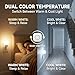 LED Night Lights Plug into Wall 2-Pack, Warm White/Cool White Adjustable，Tool Free Setup Plug in Night Light，1W Bright Nightlight for Adults Room Bedroom Bathroom Hallway Kitchen