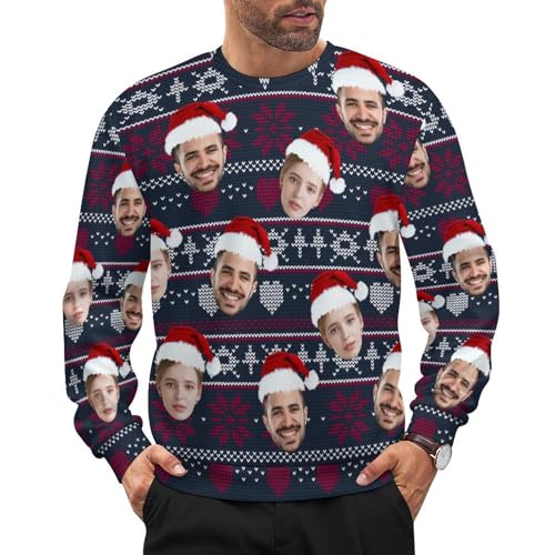 WERWAES Personalisierter Christmas Pullover – Lustiger...