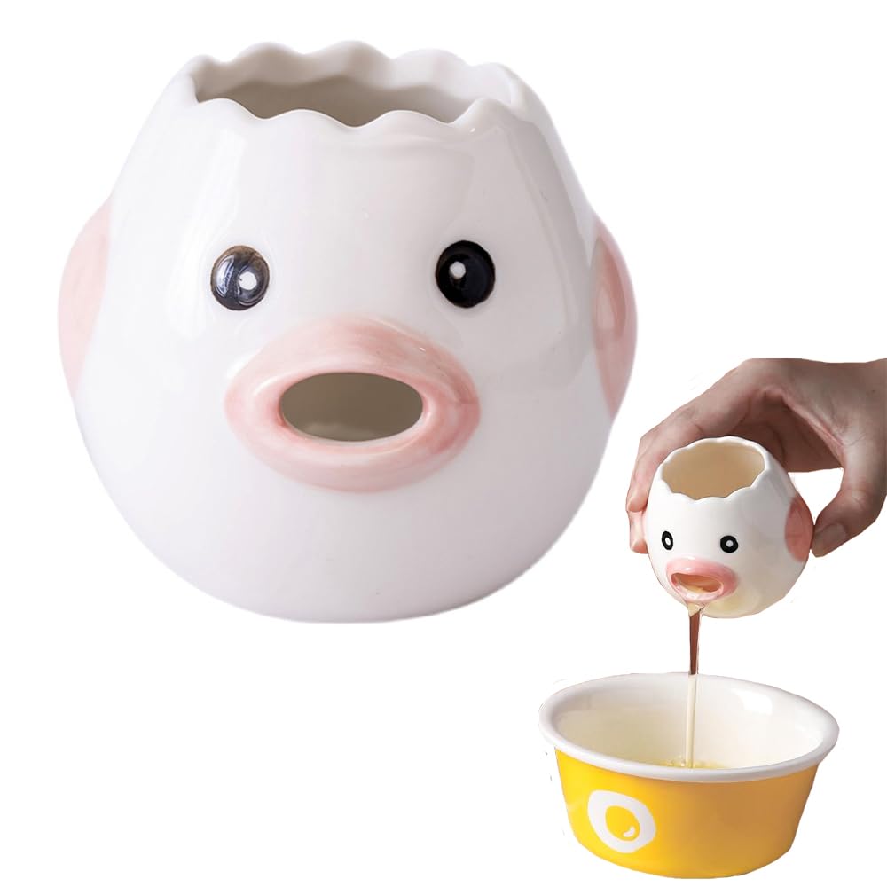 Amazon | エッグセパレーター 卵黄身分け 卵白分離器 セラミック製