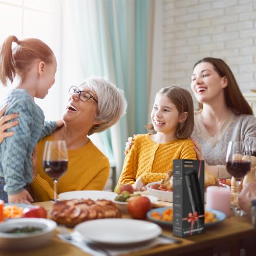 Image of Electric Wine Opener Set - BABONIR Automatic Electronic Bottle Openers with Greeting Card, Vacuum Stoppers, Wine Aerator, and Foil Cutter, Ideal Present for Wine Lovers, Party, and Home Entertaining