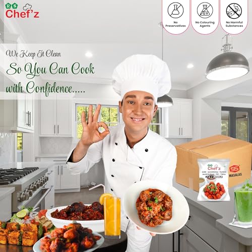 Image of RS Chef'z 3-in-1 Masala Powder 500g. Versatile Spice Mix for Dry Gobi Fry /Gobhi Manchurian Mushroom Dishes Paneer Tikka Pakoda | Ready-to-Cook Authentic Indo-Chinese Flavour