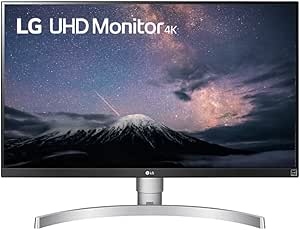 LG 27UL650-W - Monitor 4K UHD 27 pulgadas, Panel IPS: 3840x2160, 60Hz, 5 ms, 1000:1, 350nit, sRGB 99%, 16:9, DisplayPort, Conectividad Universal, Inclinación Ajustable, Color Negro