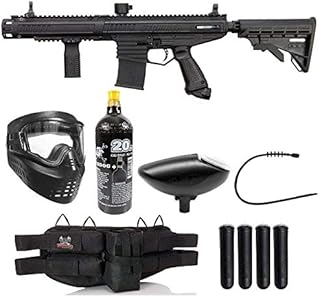 Maddog Tippmann Stormer Elite Dual Fed Silver Paintball Gun Marker Starter Package - Black