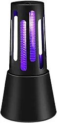 Armadilha Luminosa UV para Insetos, Luz LED Roxa, Design Moderno em Preto, Mosquitos e Moscas, Elétrica