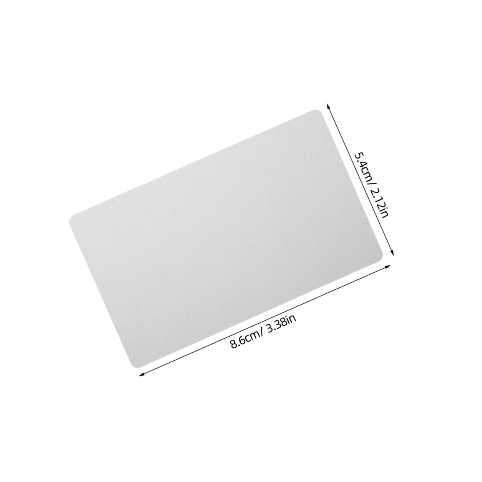 Housoutil Biglietti da Visita Vuoti in Lega di Alluminio 200 Pezzi 86x54x0,21mm Resistenti all'Ossidazione per Artigianato Fai da Te e Ufficio