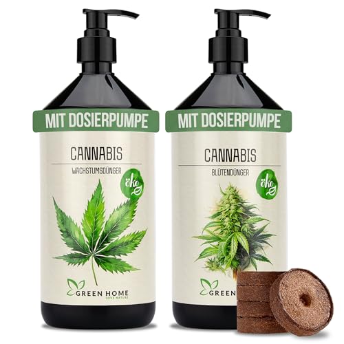 Green Home Cannabis Dünger Set Wachstum Blüte 2x1L...