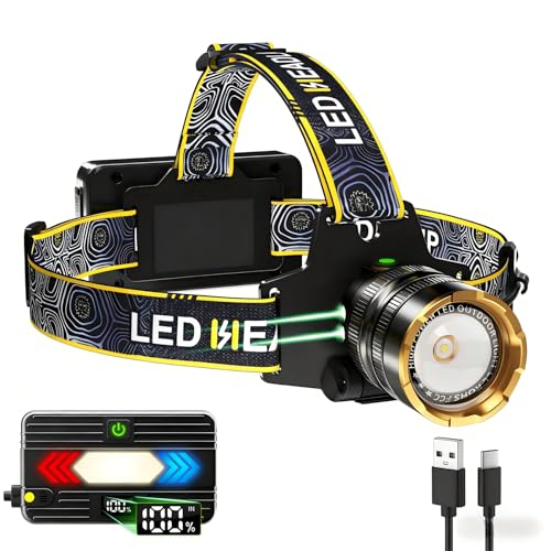 Lampe frontale LED puissante 90000 lumens étanche pour vélo