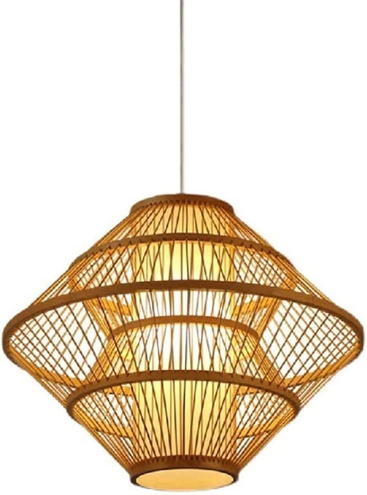 Lámpara de pie de ratán tejida a mano con luz indirecta decorativa estilo chino 8