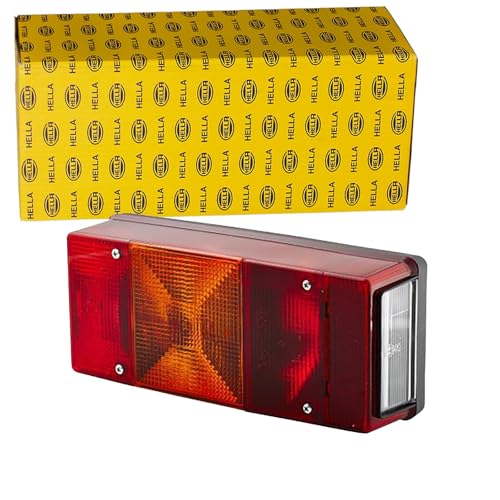 Feu arrière HELLA 12V gauche pour remorque et caravane avec voyant rouge ECE