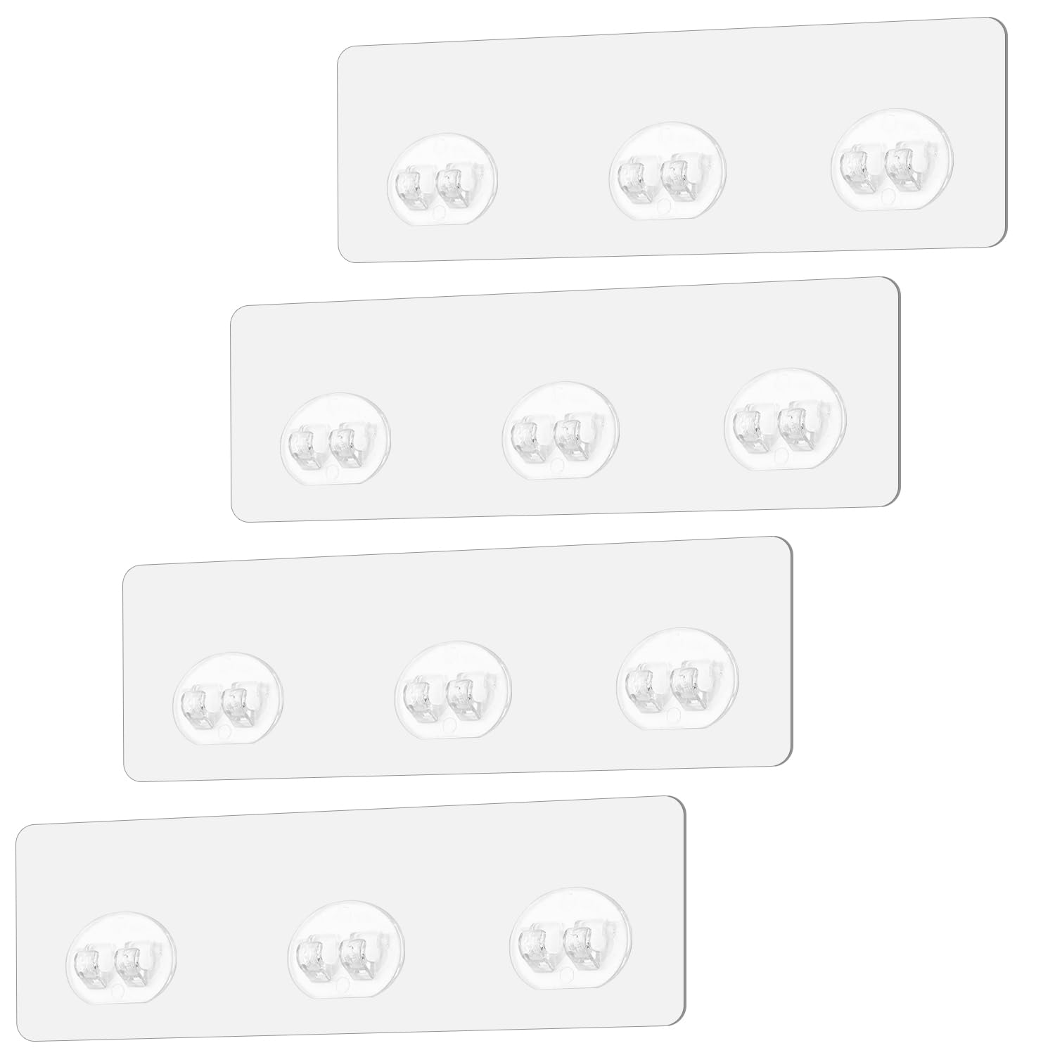 SUBTAVIK 4 Pcs Shower Caddy Adhesive Hooks Replacement | Corner Shower Caddy Adhesive Sticker Hooks for Bathroom Kitchen Corner Shelf (7x26cm)