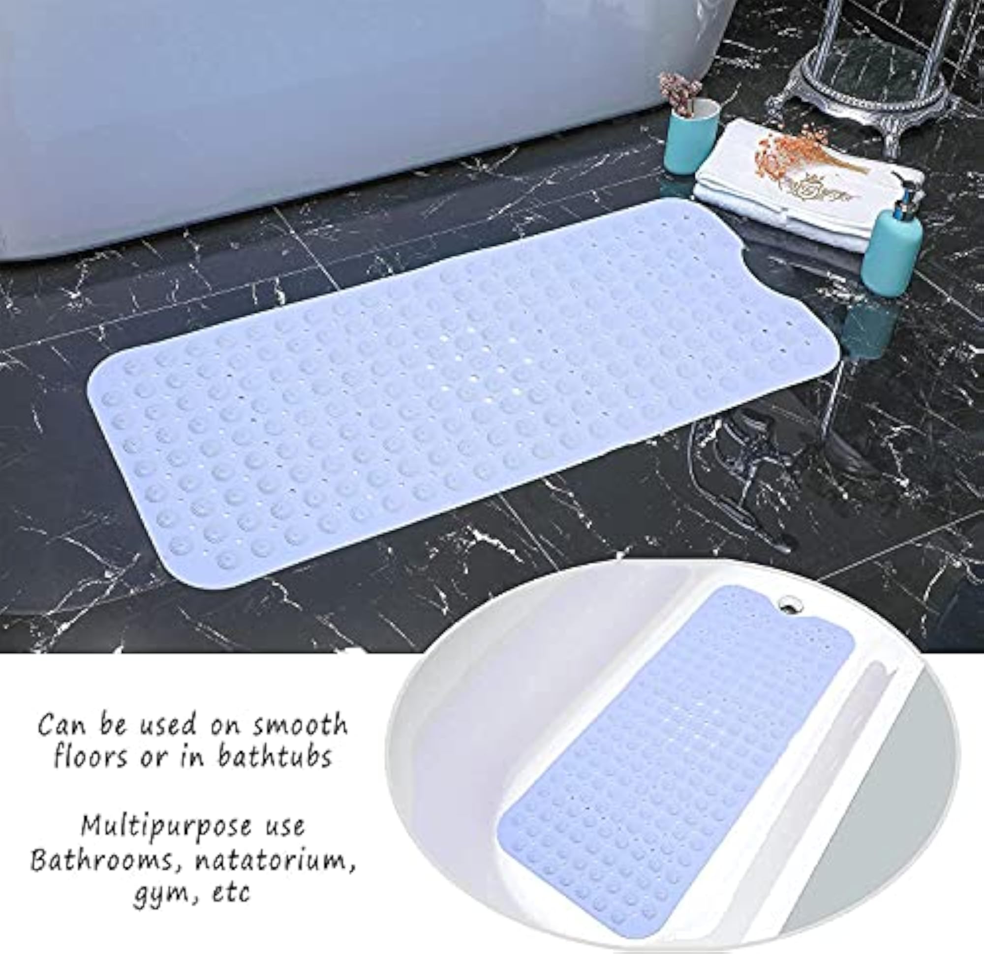 Large Soft Bathroom Mat 110 x 40 cm