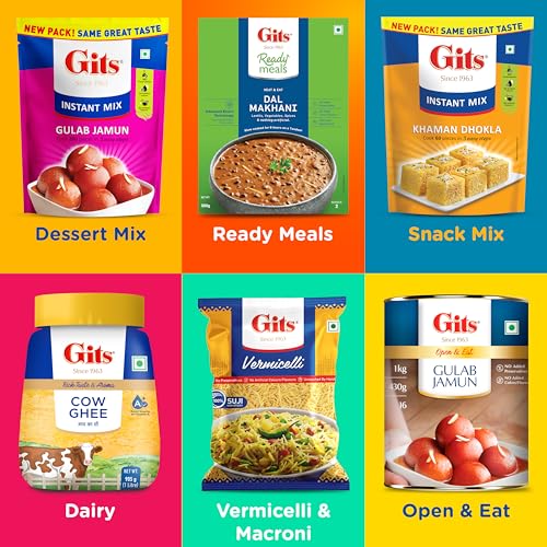 Image of Gits Open & Eat Soanpapdi Ready to Eat Indian Dessert, 400g (Pack of 3)