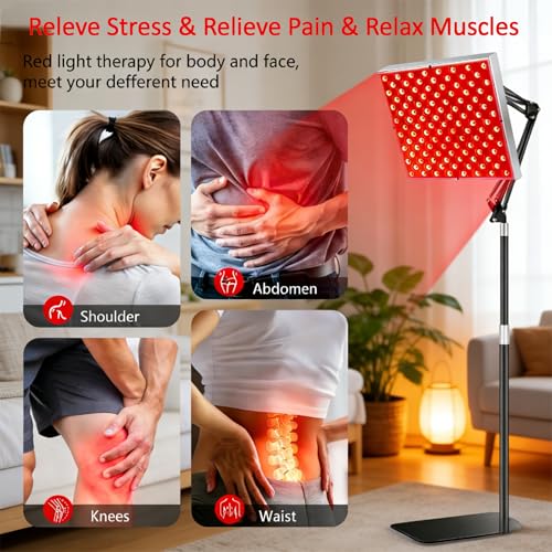 Home-use Infrared Light Panel lamp with Stand, Featuring 660nm deep red Light and 850nm Near-Infrared LED Technology, Suitable for face and Body. by Generic - Image 8