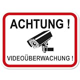 Durch kräftige Farben und das Video Kamera Symbol sind diese Aufkleber die perfekte Abschreckung für Einbrecher!