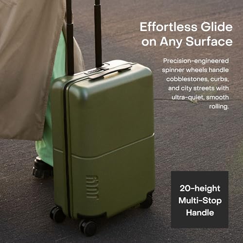 Carry On Essential - 20" Airline Approved Carry On Luggage with Wheels, Travel Suitcase for Men & Women - Premium Rolling Suitcase, TSA Lock, Polycarbonate Shell, Spinner Wheels - Moss3