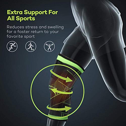 image for Vitoki Knee Compression Sleeve for Men Women Knee Brace Supports for B