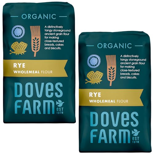 Doves Farm Rye Flour Wholegrain Organic - 2 X 1Kg