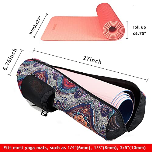 Fancy Forest Yoga Mat Bag Carrier For Yoga Mat Thick 1/4" 1/3"，Full Zipper With Large Pocket And Breathable Window,Suitable For Gym,Outdoor Yoga #TOP2
