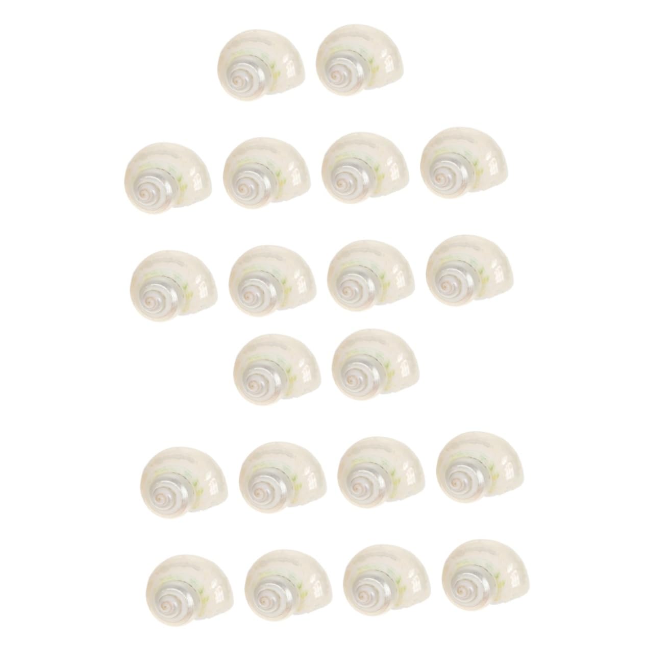 BESPORTBLE 20piezas Conchas Naturales Decorativas para Acuarios Accesorios De Pecera para Decoración y Hábitat De Cangrejos Hermitaños