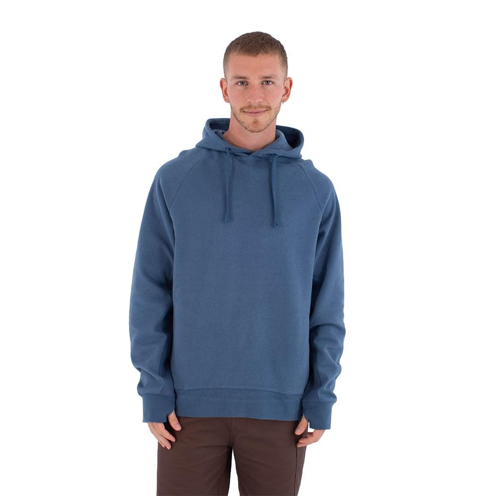 Hurley Mens Hoodie - Low Tide Sweatshirt, Grey Teal, M EU