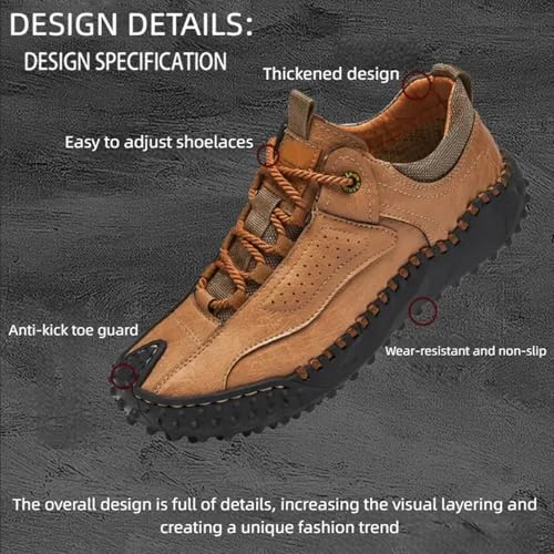 Cushygait Boots, Cushy Gait Shoes for Men, Men’s Vintage Leather Hiking Shoes, Orthopedic Arch Support, Waterproof Breathable2