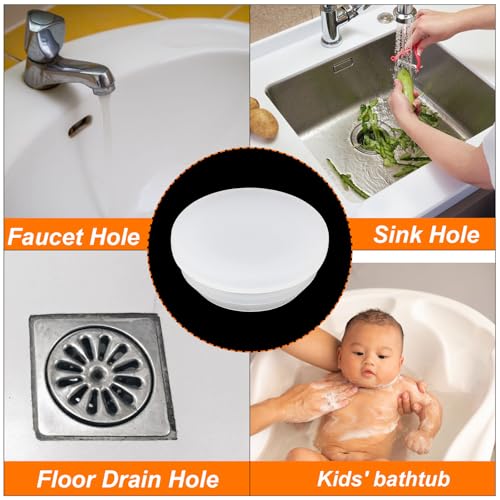 Image of MECCANIXITY 6pcs Silicone Snap in Locking Hole Plugs,18mm /0.7 Inch Mounting Diameter Narrow Groove Width 2mm Panel Seal Cover Round for Kitchen Bulkheads Waterproof Sealing Plugs Clear