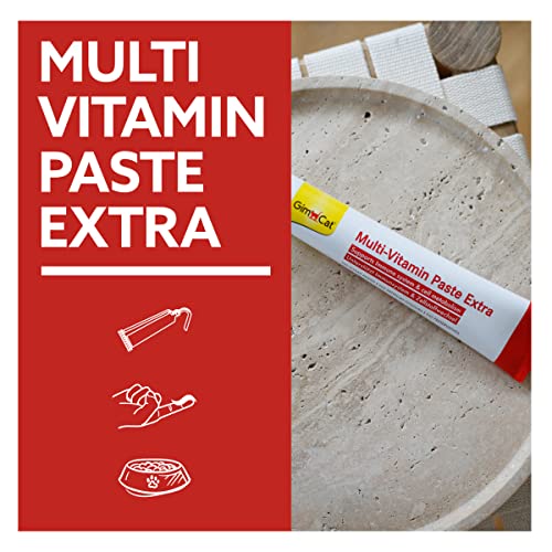 GimCat Multi-Vitamin Paste Extra - Katzensnack mit Fischöl für ein starkes Immunsystem und den Zellstoffwechsel - 1 Tube (1 x 200 g) – Ansicht 5