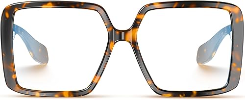 VISOONE Gafas de bloqueo de luz azul TR90 de gran tamaño, accesorios de moda, sin receta para mujeres, Harvard