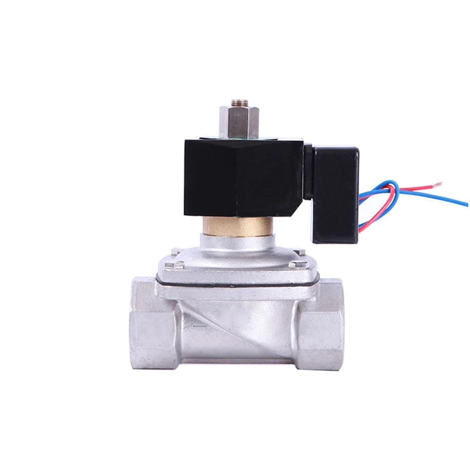 Gnqukebwh Npt-230Vac-Viton-Seal 1-1/4" Normally Open Waterproof Solenoid Valve With Led Power Indicator 24V 12V 220V 110V Stainless Steel Non Hot(Npt-230Vac-Viton-Seal)