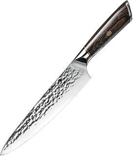 8Inch Cleaver Knife Forged 5CR15 Stainless Steel Kitchen Chef Knives Utility Cooking Filleting Slicing Knife Kitchen Knife Set (Color : Chef Knife, Kitchen Knife Size : 8inch)