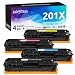 Ink E-Sale 4 Pack CF400X CF401X CF402X CF403X CF400A 201X Compatible Toner Cartridge Replacement for Color Laserjet Pro MFP M277dw M277c6 M252dw MFP M277n M252n Printer
