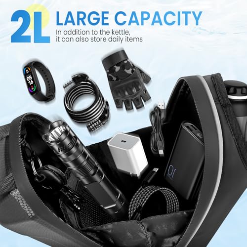 GXCROR Electric Scooter Bag 2L Large Capacity, Waterproof Front Hanging Storage Bag, Portable Handlebar Bag for Carrying Phone, Bottle, Charger Tools - Image 4