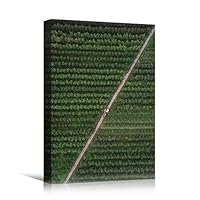 Canvas Wall Art Forest Arrangement Abstract Colorful Contemporary Hallway Mixed Media Multicolor Patterns - 12x18 inches