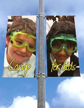 24" Street Light Pole Banner Bracket Hardware - Double Set