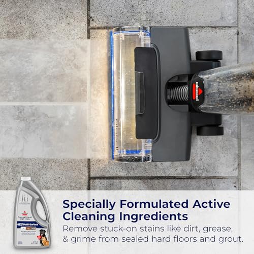 Image of Bissell CrossWave PET PRO OXY Multi-Surface Formula, 40191, 64 oz, Removes Stuck-On Stains like Dirt, Grease, and Grime from Sealed Hard Floors and Grout, Patented Odor Elimation Technology
